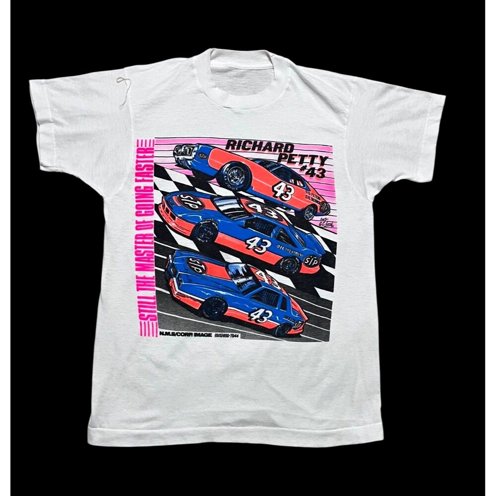 Vintage Richard Petty #43 Nascar T Shirt Youth XL 90s STP Single Stitch Racing